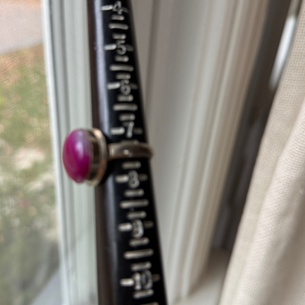 Dyed agate silver ring - Picture 8 of 8